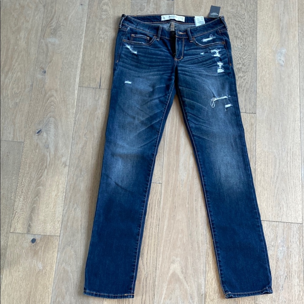 Women's Distressed Blue Jeans